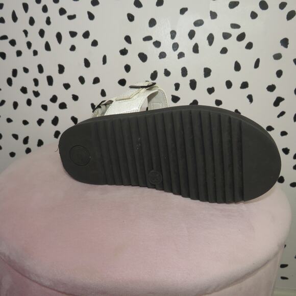 Wonder Nation White Glitter Open Toe Girls Platform Sandals - Picture 8 of 8